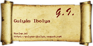 Gulyás Ibolya névjegykártya