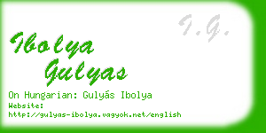 ibolya gulyas business card