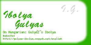 ibolya gulyas business card